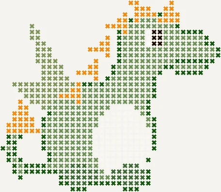 Baby Dragon Cross Stitch Pattern preview