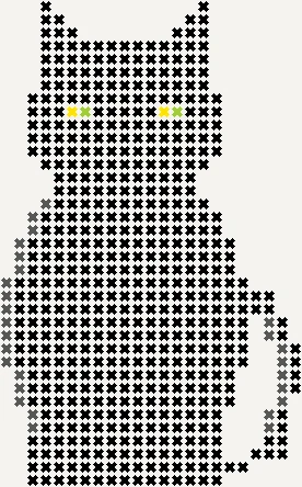 Black Cat Cross Stitch Pattern preview