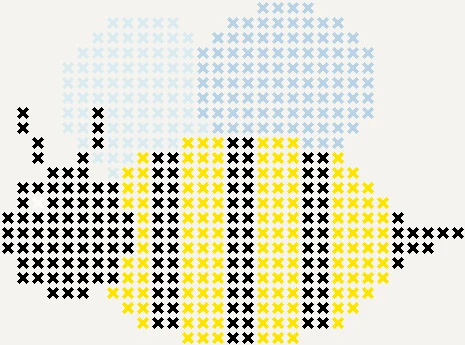 Bumble Bee Cross Stitch Pattern preview