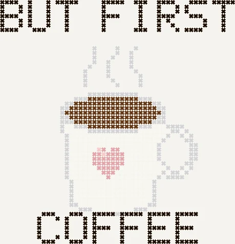 But First Coffee Cross Stitch Pattern preview