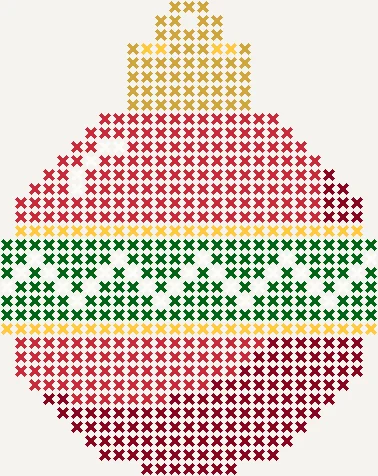 Christmas Ornament Cross Stitch Pattern preview