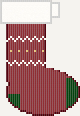 Mini Christmas Stocking Cross Stitch Pattern preview