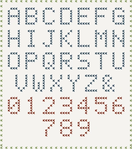 Cross Stitch Alphabet Pattern preview