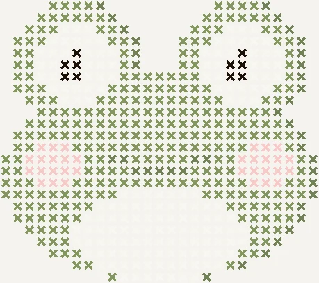 Cute Frog Cross Stitch Pattern preview