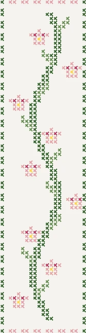 Floral Bookmark Cross Stitch Pattern preview