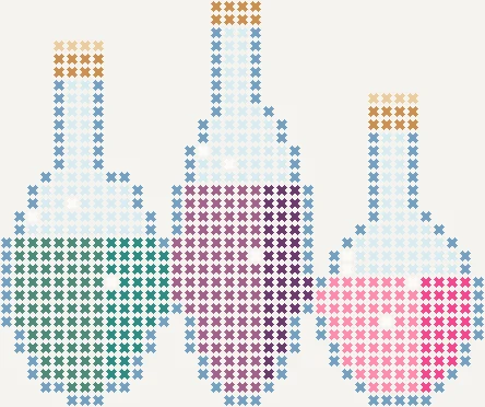 Magic Potions Cross Stitch Pattern preview