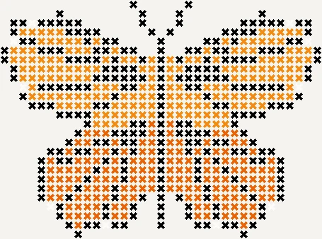 Monarch Butterfly Cross Stitch Pattern preview