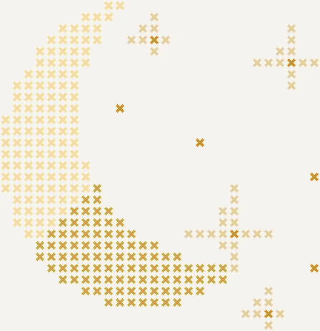 Moon and Stars Cross Stitch Pattern preview