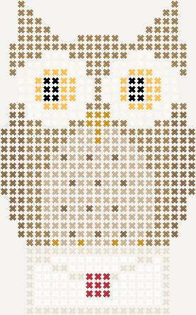 Owl with a Letter Cross Stitch Pattern preview