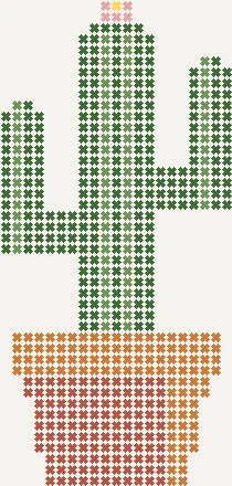 Potted Cactus Cross Stitch Pattern preview