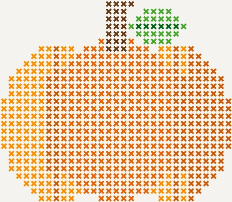 Pumpkin Cross Stitch Pattern preview