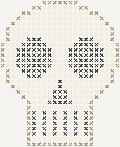 Skull Cross Stitch Pattern preview